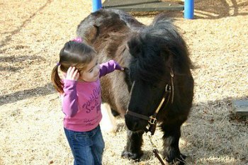 Small girl with Bitty Small girl with Bitty