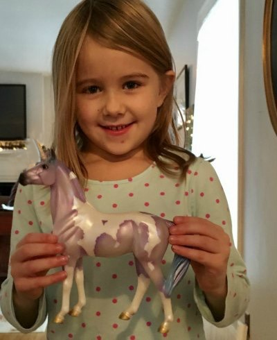 Carolyn & her Breyer Unicorn, Belle Carolyn & her Breyer Unicorn, Belle