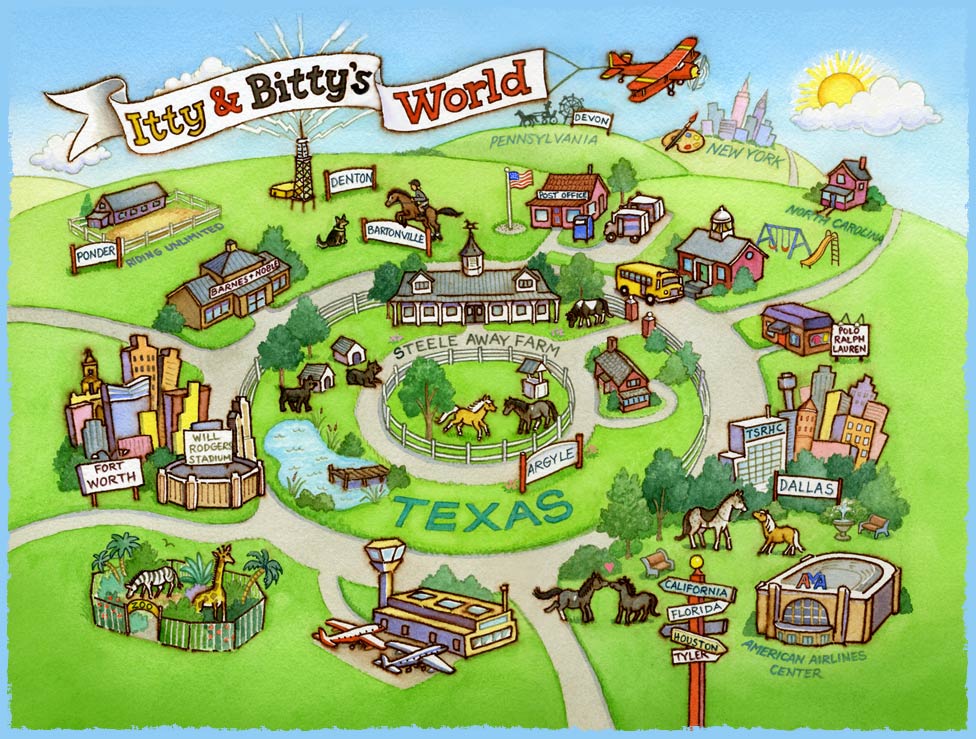 itty and bitty world map